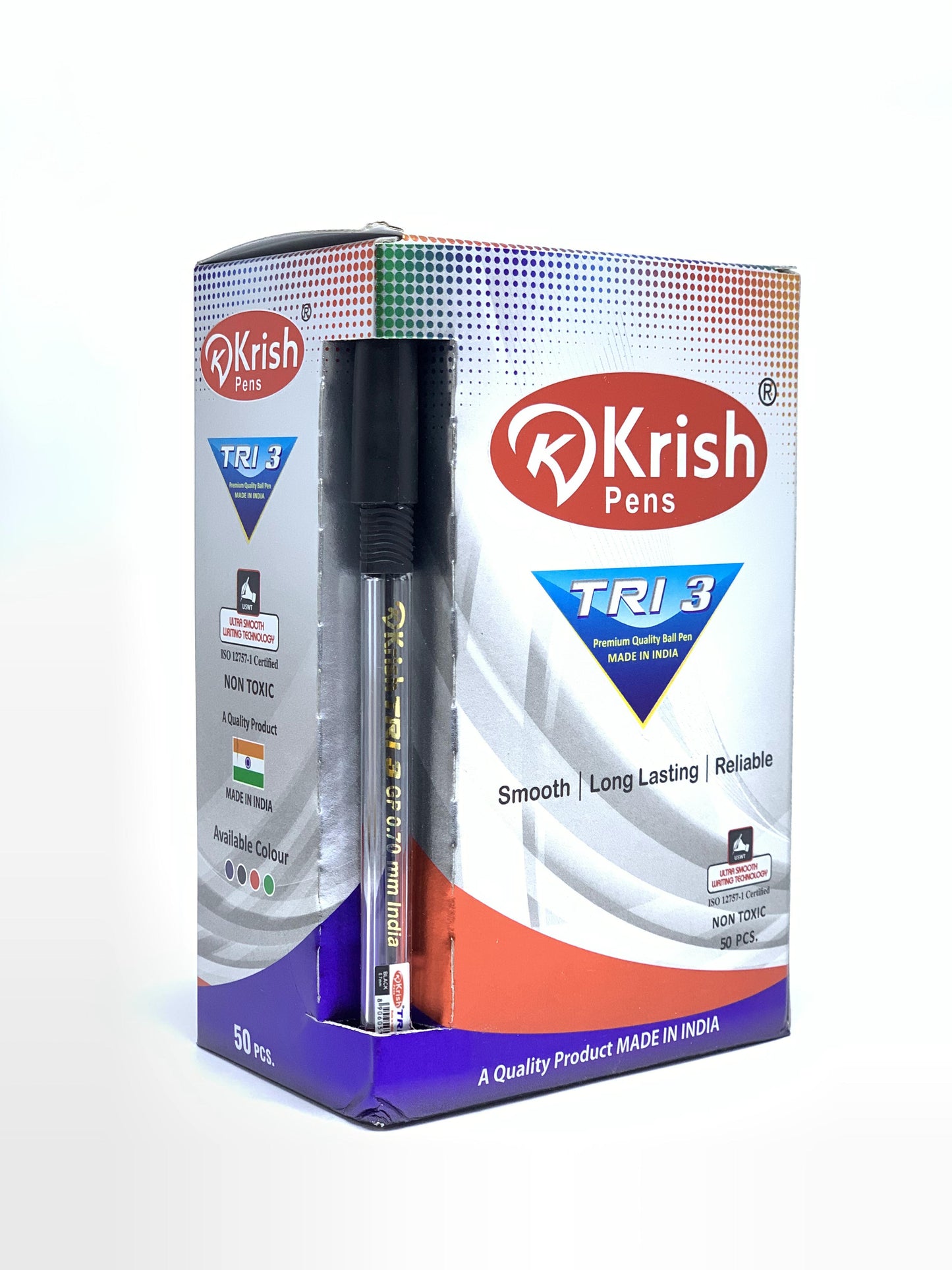 KRISH PEN BLACK TRI 3  1X50
