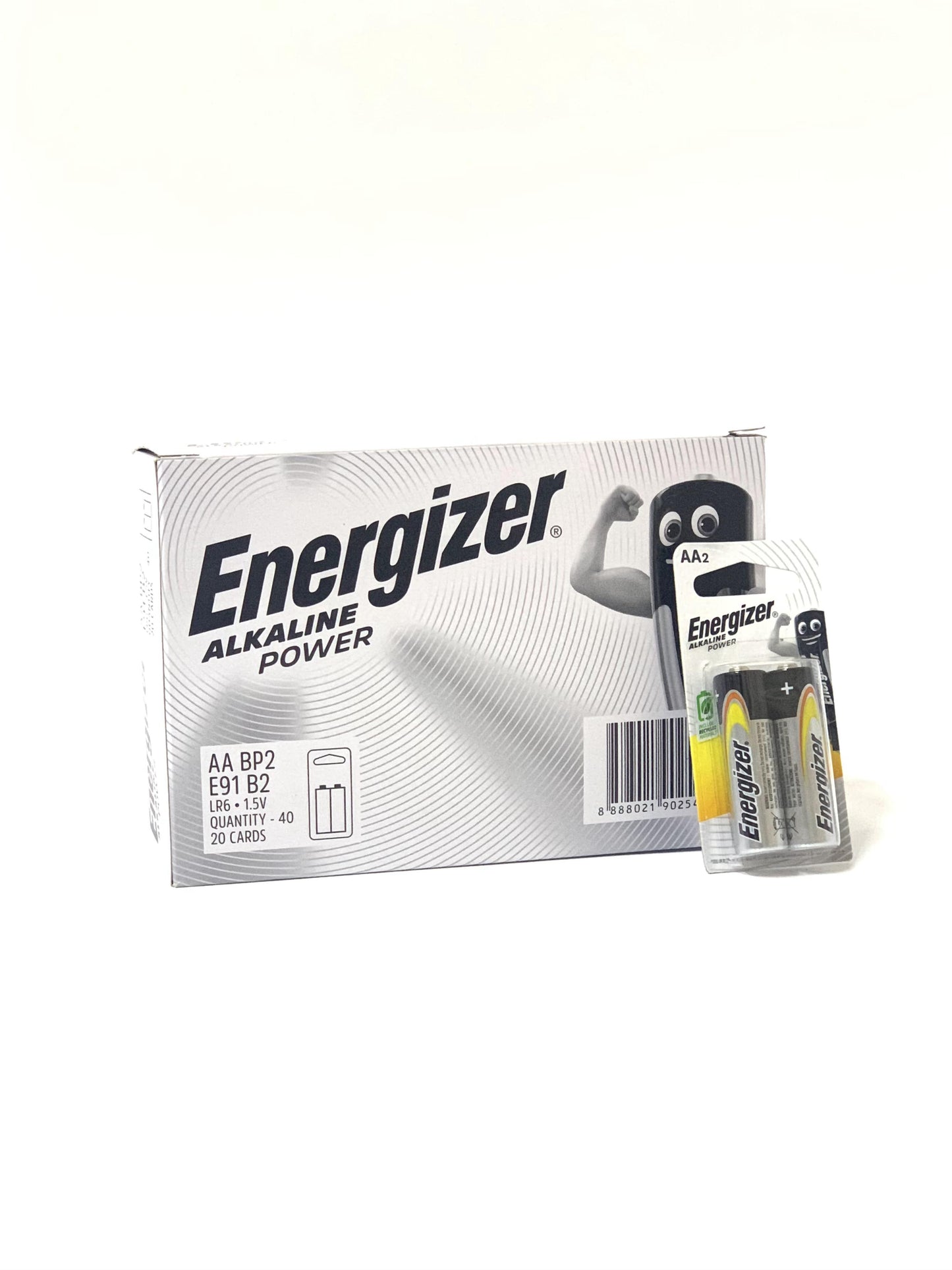 ENERGIZER ALKALINE POWER AA BP 1.5V 2 FULL BOX  X20 CARDS 40 PCS