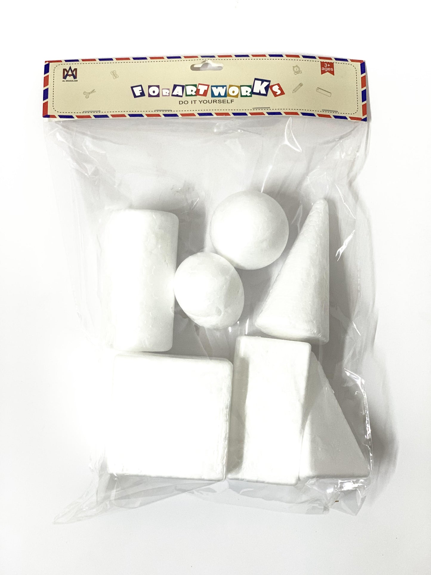 WHITE STYROFOAM 7 SHAPE PACK