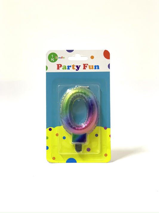 PARTY FUN BIRTHDAY CANDLE NO- 0