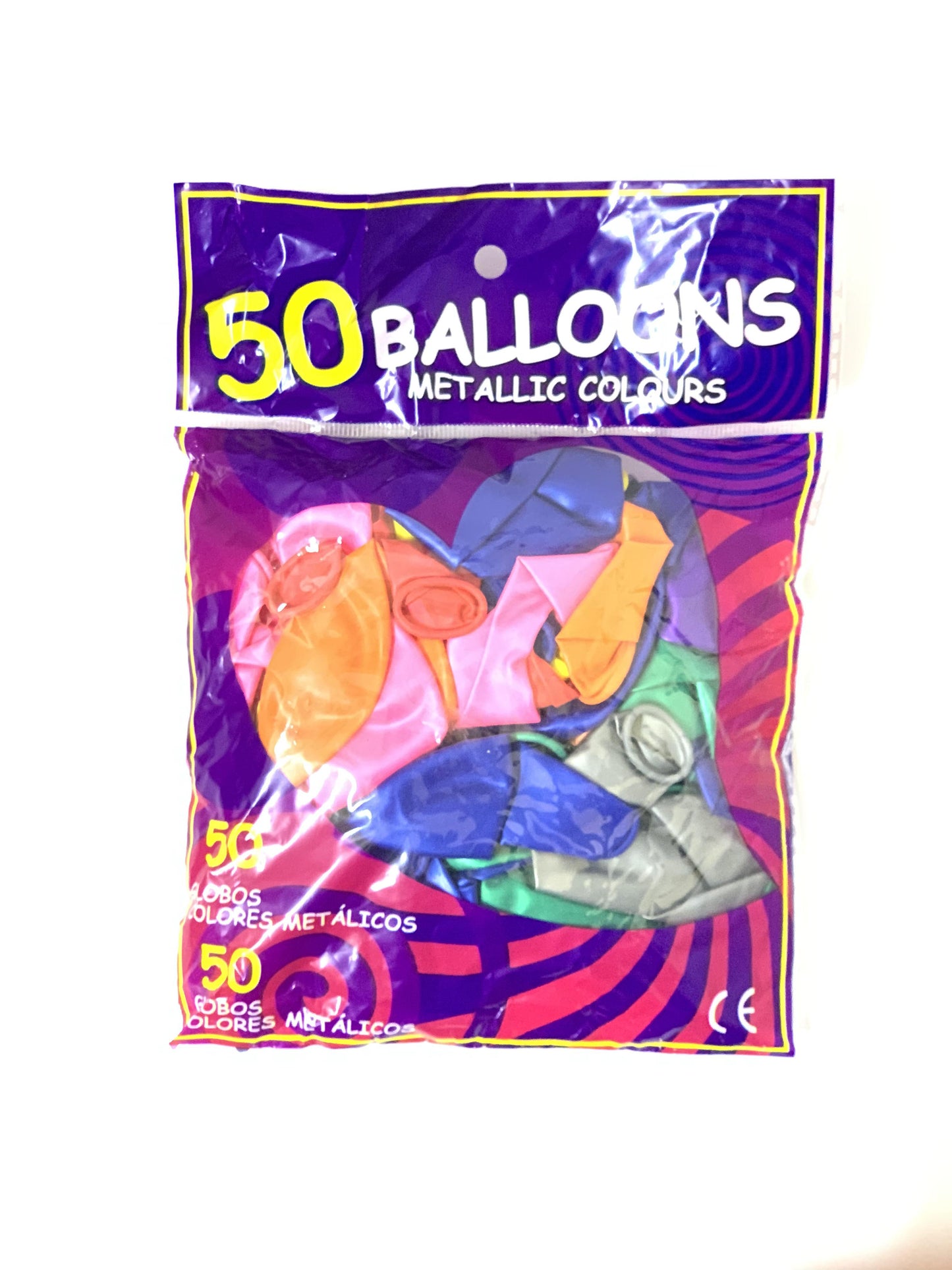 METALLIC  COLOR BALLOONS PACK 50PCS