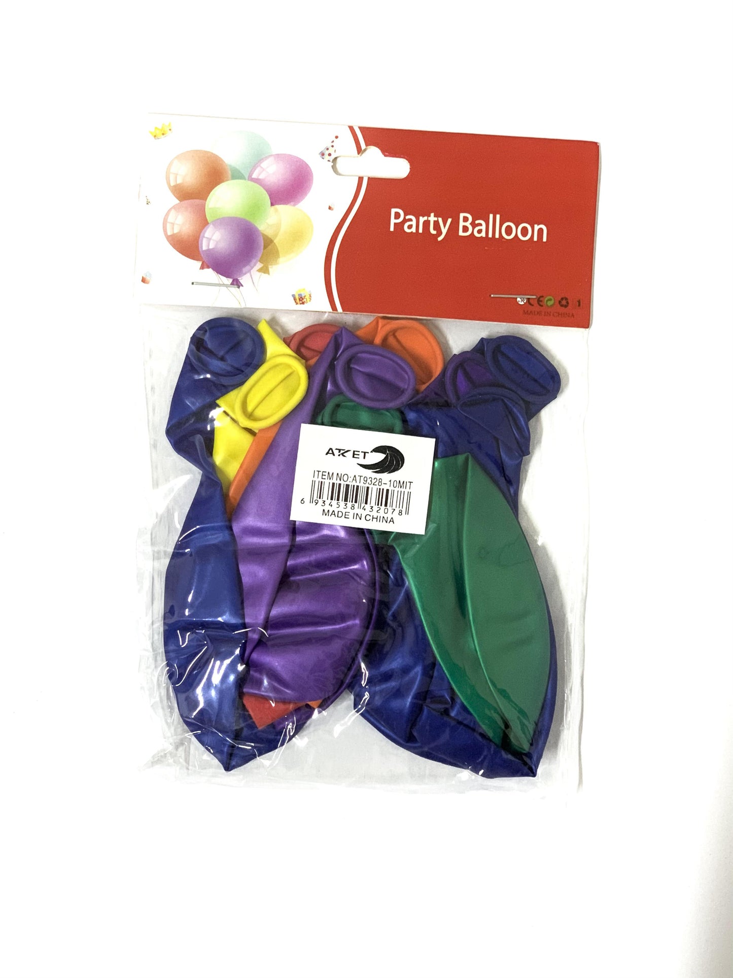 PARTY MULTI COLOUR BALLOON PACK 10 PCS