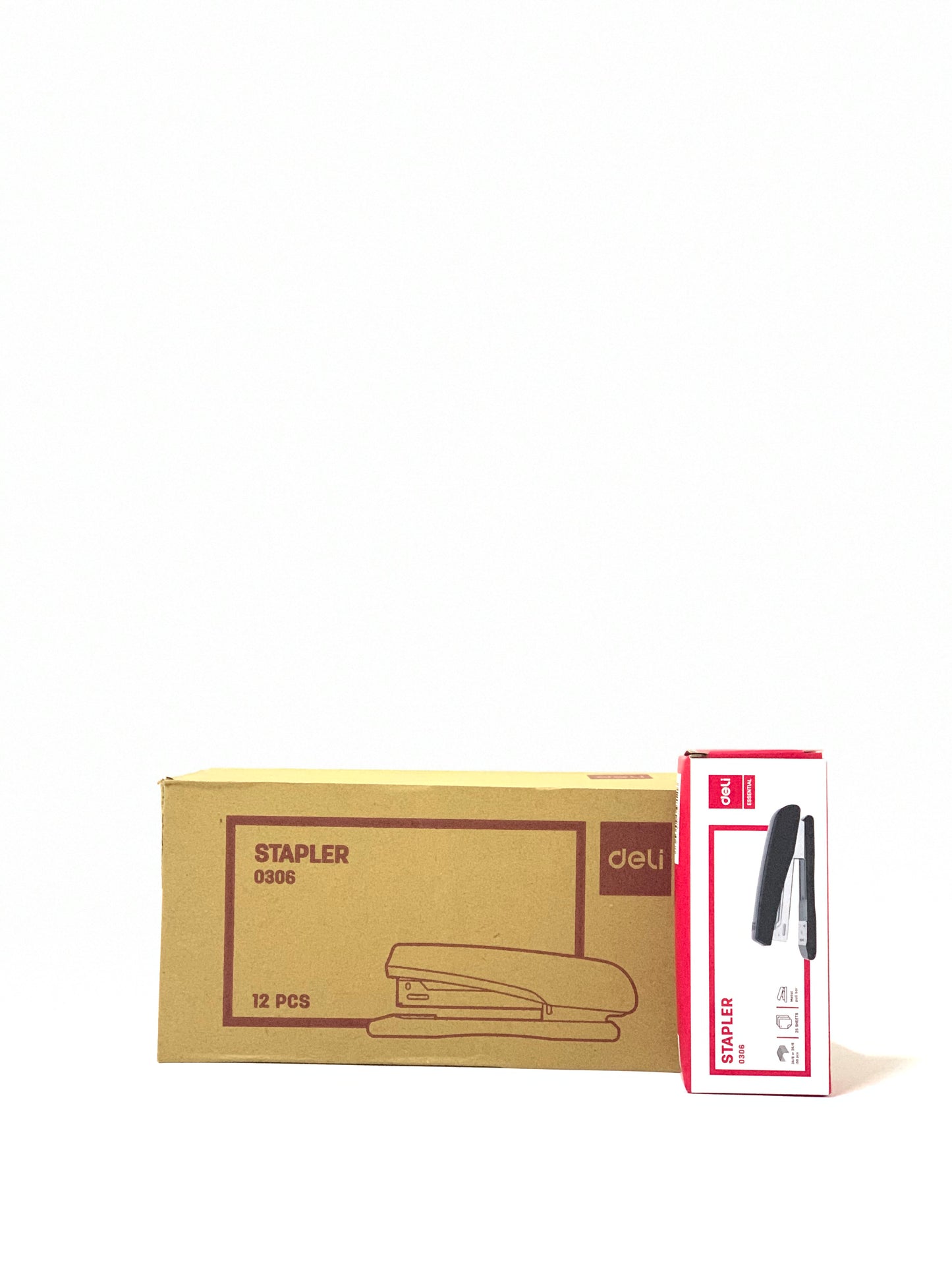 STAPLER 0306 BLACK METAL PULL BAR  FULL BOX 12 PCS