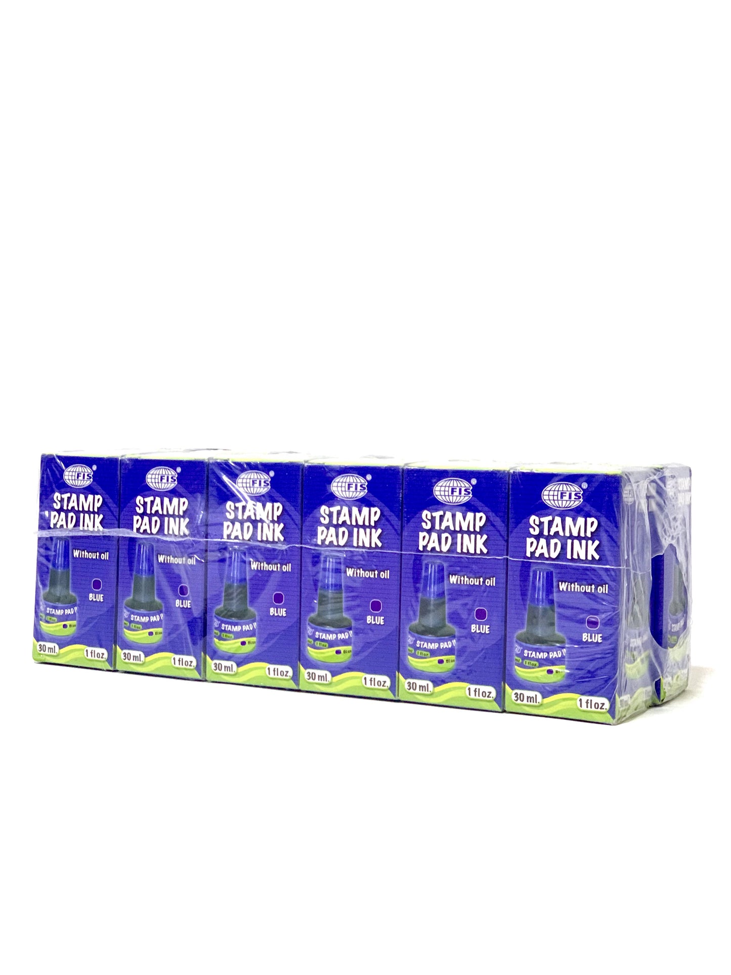 حبر FIS SATAMP بدون زيت أزرق 30 مل 1 أونصة سائلة 12 قطعة