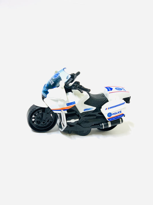 POLICE WHITE  MOTORCYCLE TOYS