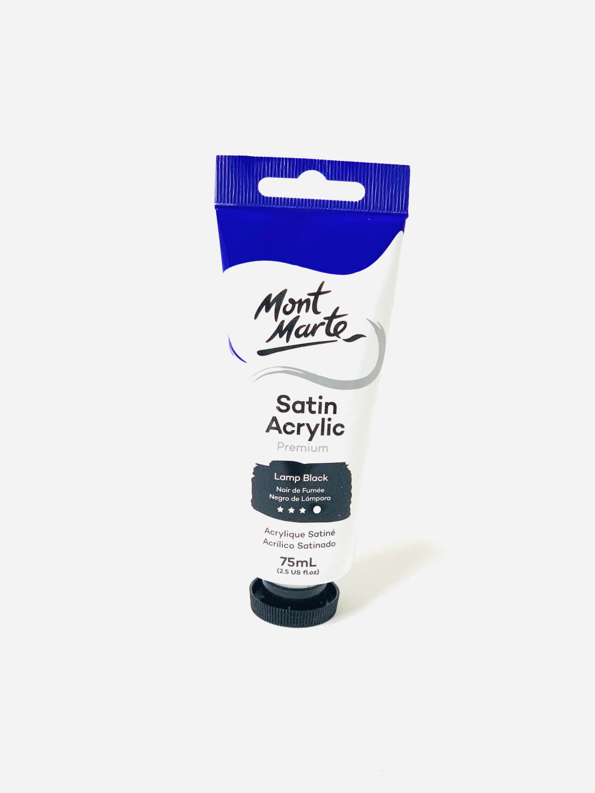 MONT MARTE SATIN  ACRYLIC PRIMIUM LAMP BLACK  75ML