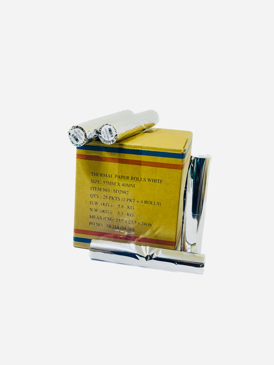 VISSA  ROLL 57X40 MM (1X100 IN ONE BOX ) FOR CREDIT CARD MACHINE