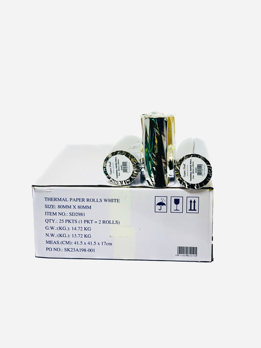 SUPER DEAL 80X80 THERMAL ROLL (1X50 IN BOX) FOR POS PRINTERS