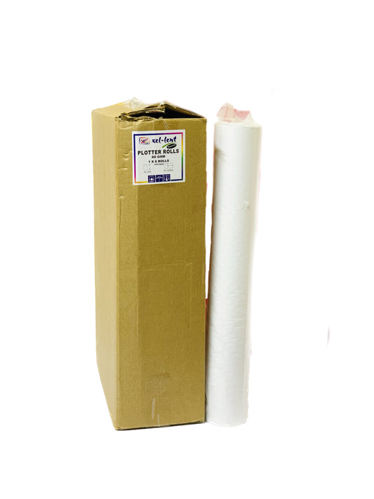 Plotter Plain Paper Rolls 600mm x 50yards   A1 (1x6 rolls)in box