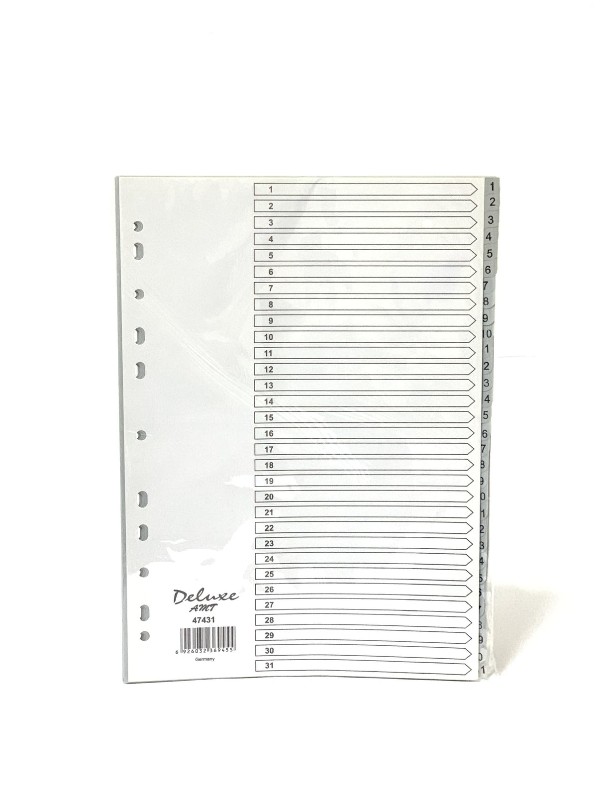 Divider 1-31 with number  grey  Colour Pvc A4