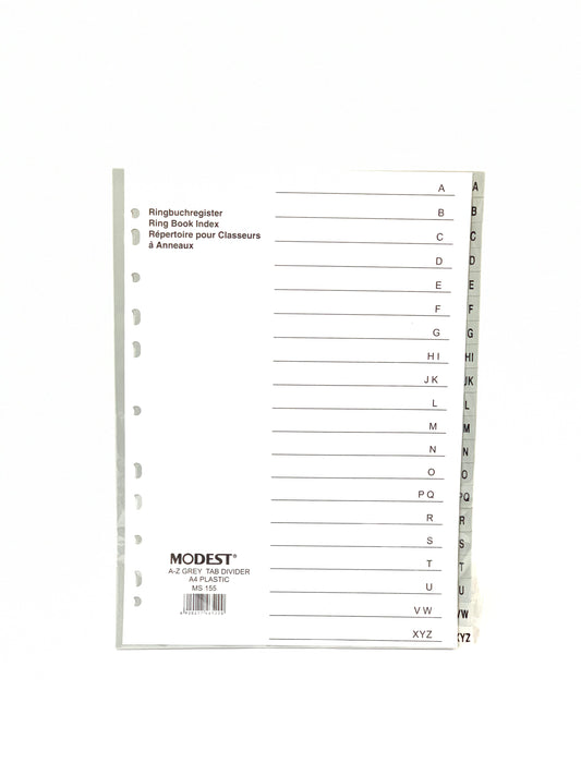 مقسم متواضع AZ رمادي اللون Pvc A4