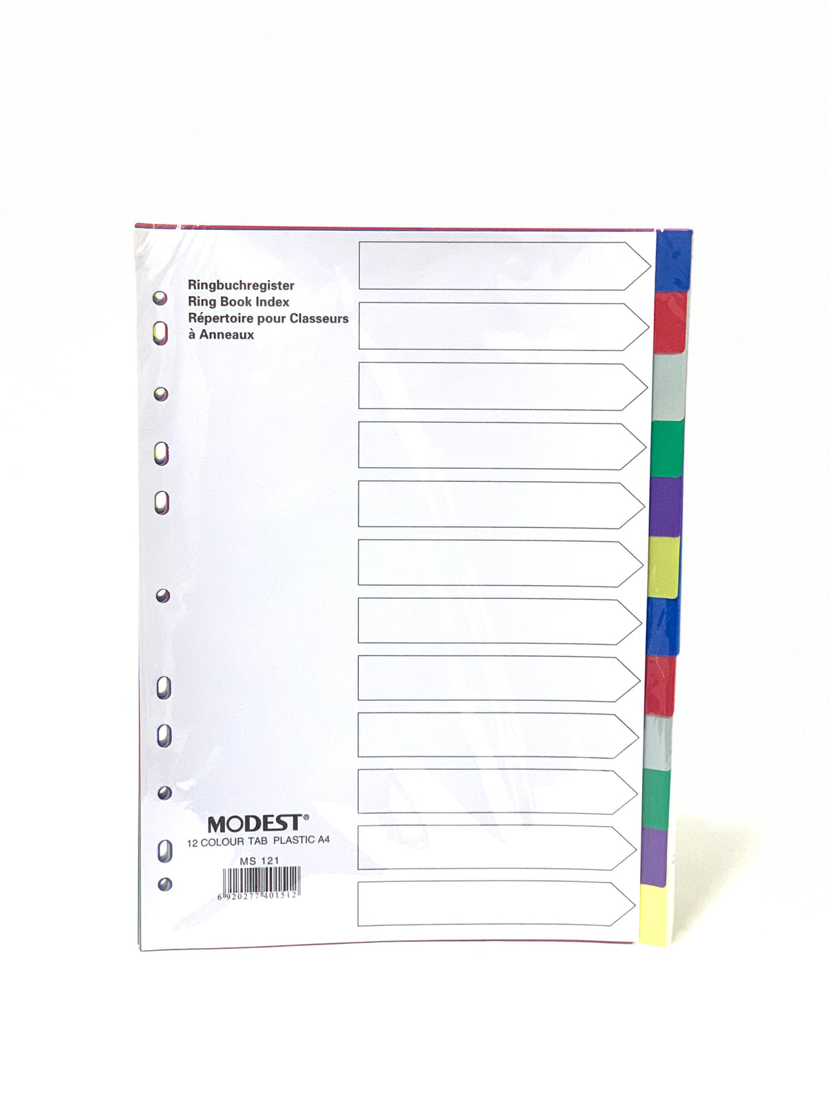 Modest Divider 12 Colour Pvc A4 without number – AL NAHAR STATIONERY