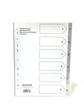 Divider 6 GREY  Colour  Pvc A4