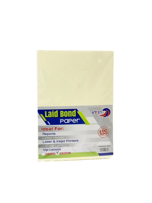LAID BOND LETER HEADS  PAPPER 100GSM 100 SHEET