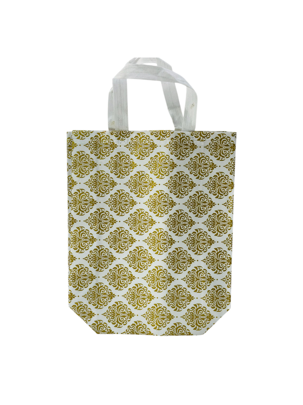 GOLD WITH WHITE DESIGN  GIFT BAG