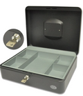 FIS CASH BOX WITH KEY LOCK 12" STEEL BLACK.