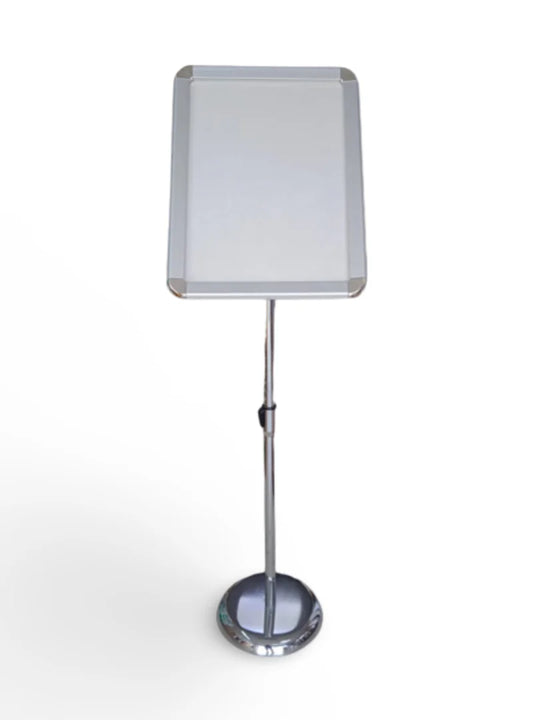 A3 Adjustable Sign Holder Stand Aluminum Pedestal Poster Stand Floor Standing