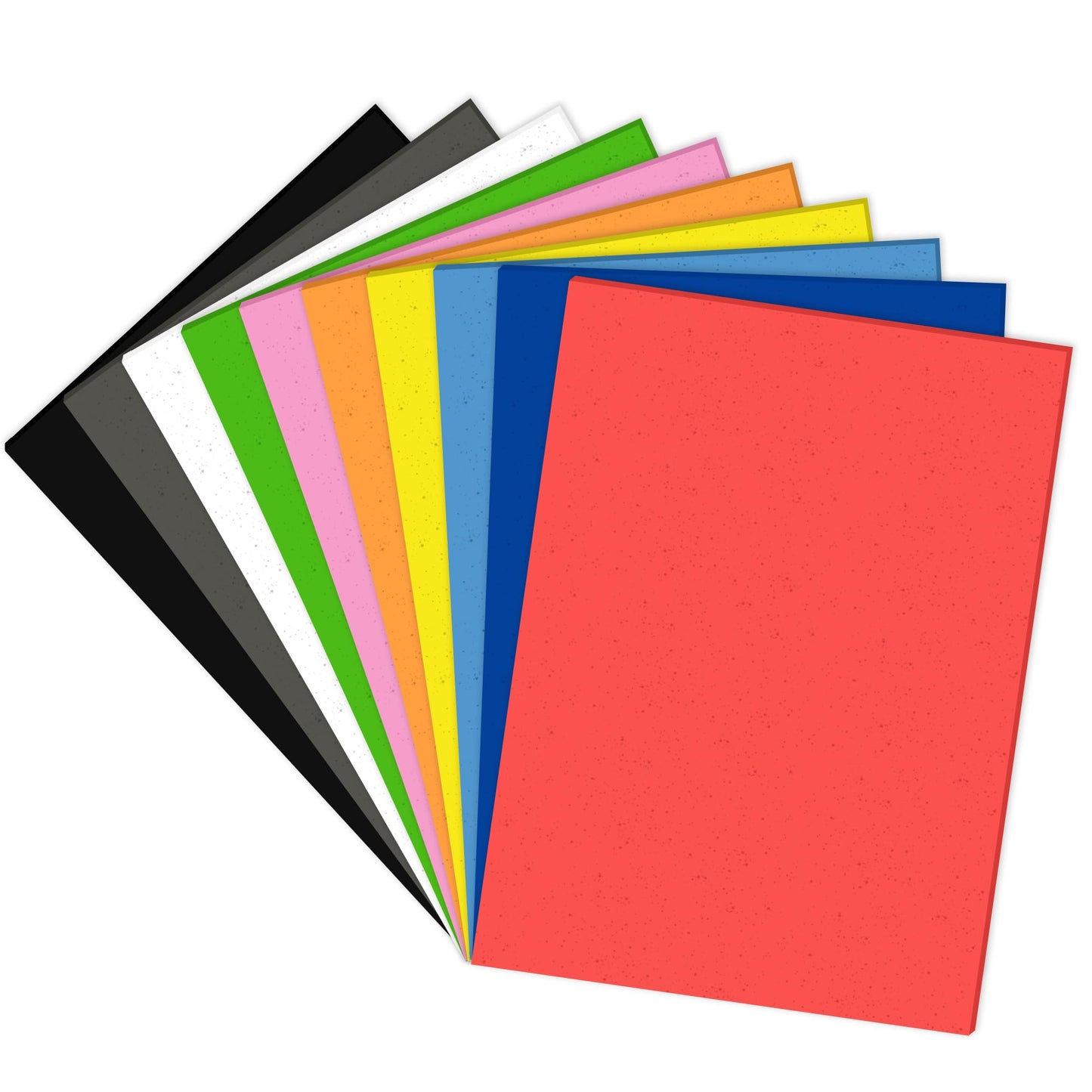 A3 EVA Foam Sheet (42cm X 29.7cm) Pack of 10, for Scrapbooking, Craft Projects, Decorations, 2 mm, Multicolour,