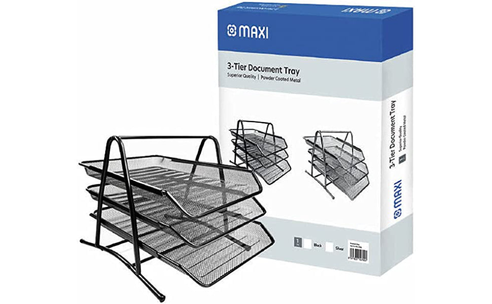 MAXI 3 TIER METAL DOCUMENT TRAY
