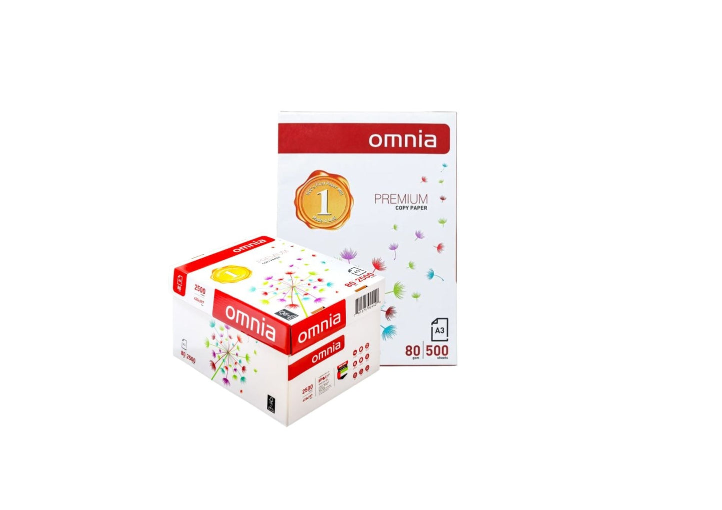 A3 OMNIA PREMIUM COPY PAPER 80 GSM FULL BOX 5 REAM