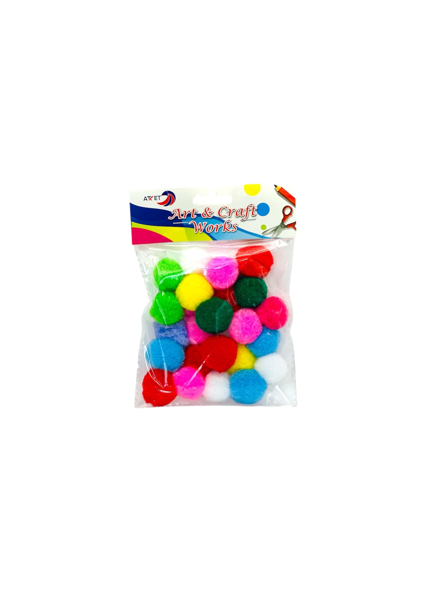 CRAFT MULTI COLOR POM POM BALL
