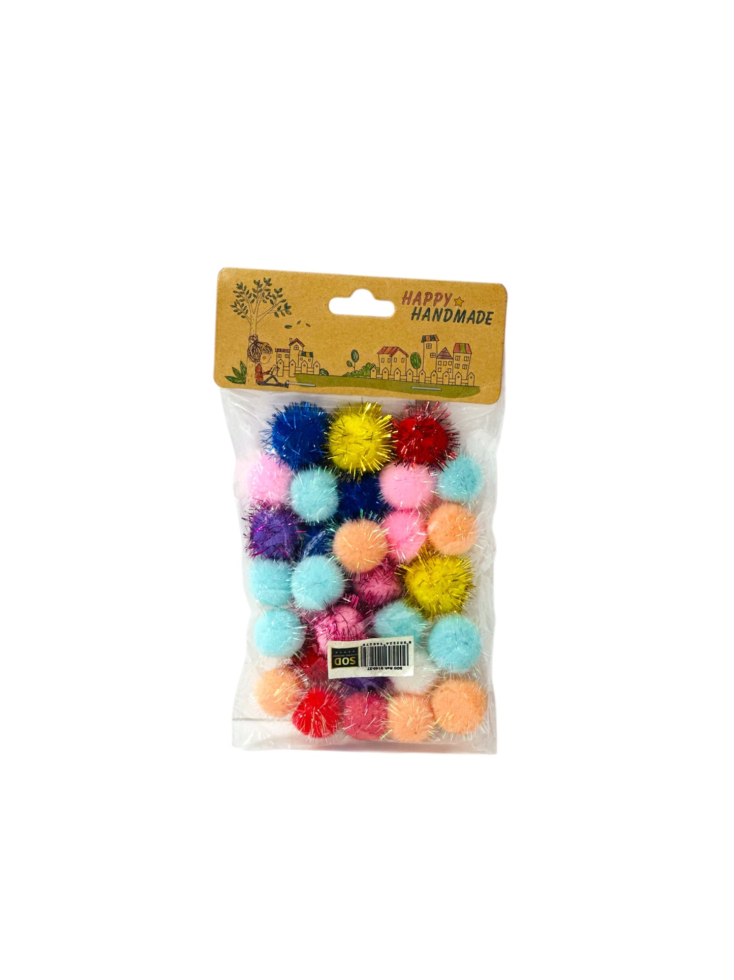 GLITTER MULTI COLOR POM POM