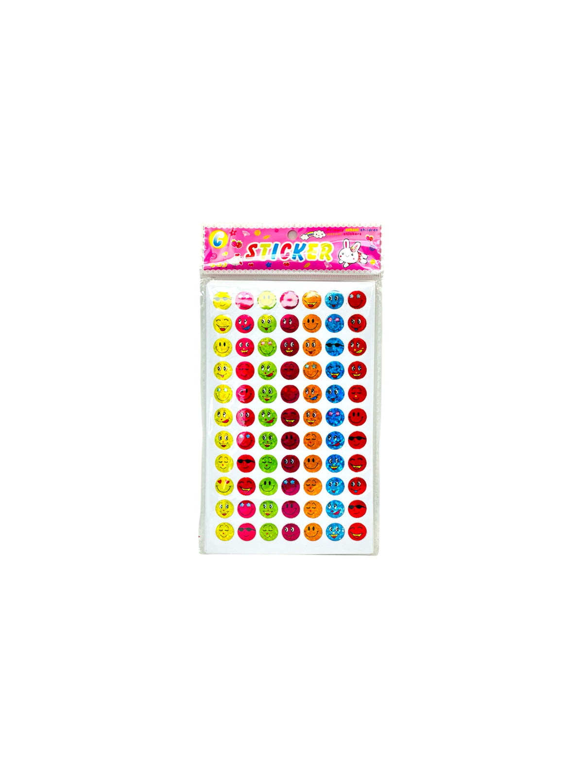 MULTI COLOR SMILE STICKER 10PCS PACK