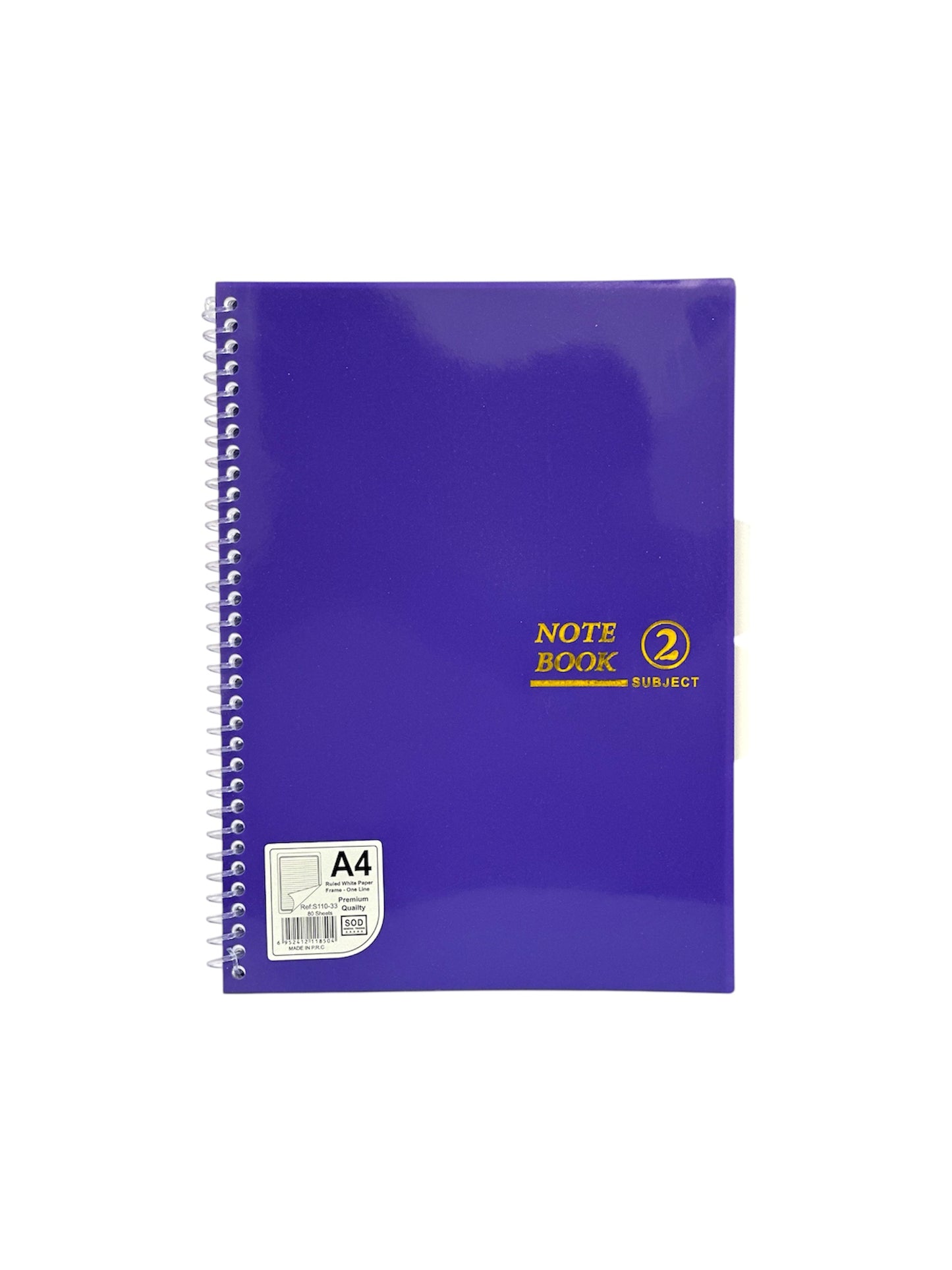 A4 2 SUBJECT NOTE BOOK