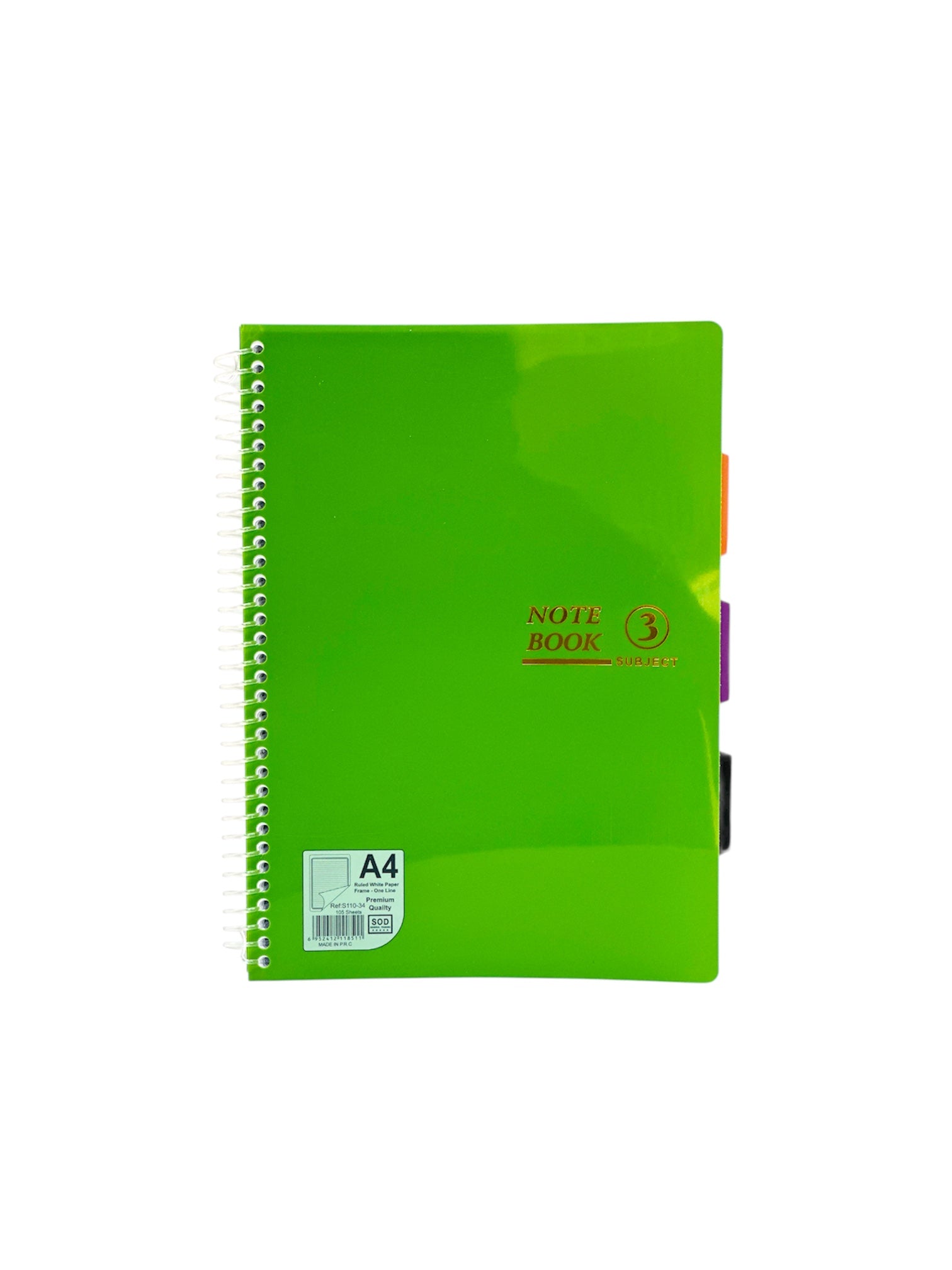 A4 3 SUBJECT NOTE BOOK – AL NAHAR STATIONERY