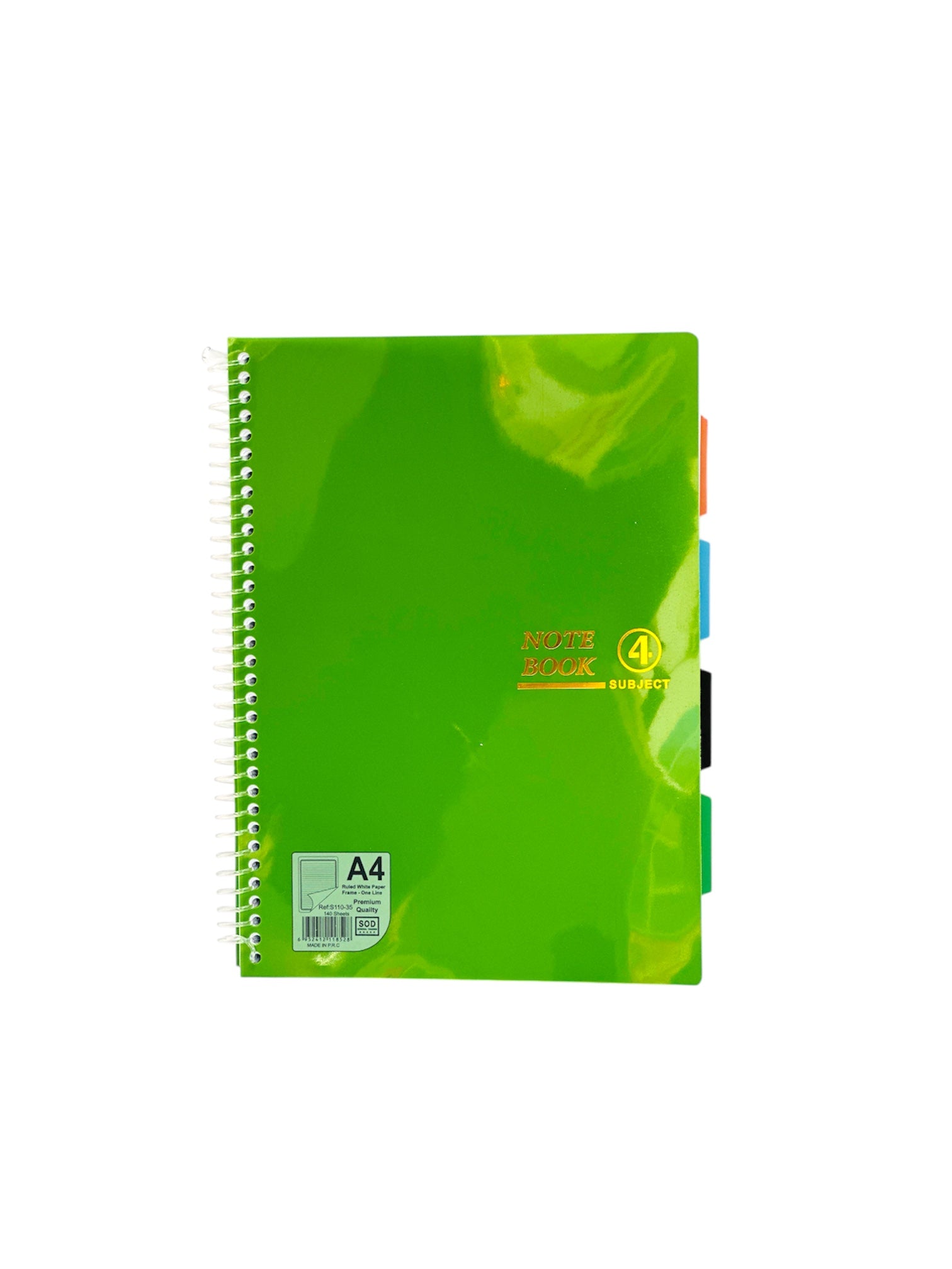 A4 4 SUBJECT NOTE BOOK – AL NAHAR STATIONERY