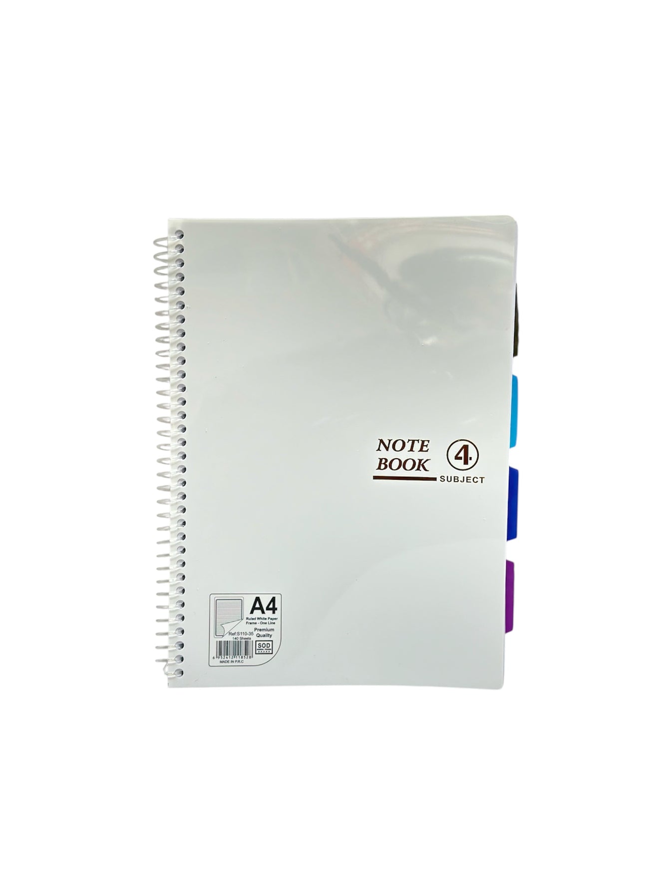 A4 4 SUBJECT NOTE BOOK – AL NAHAR STATIONERY