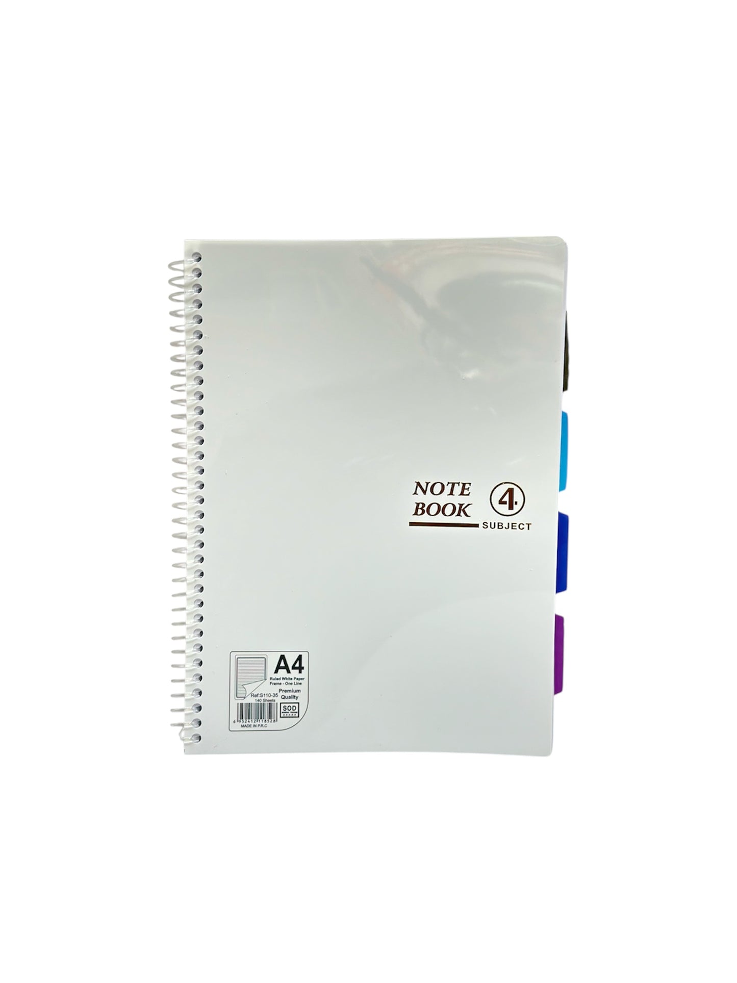 A4 4 SUBJECT NOTE BOOK