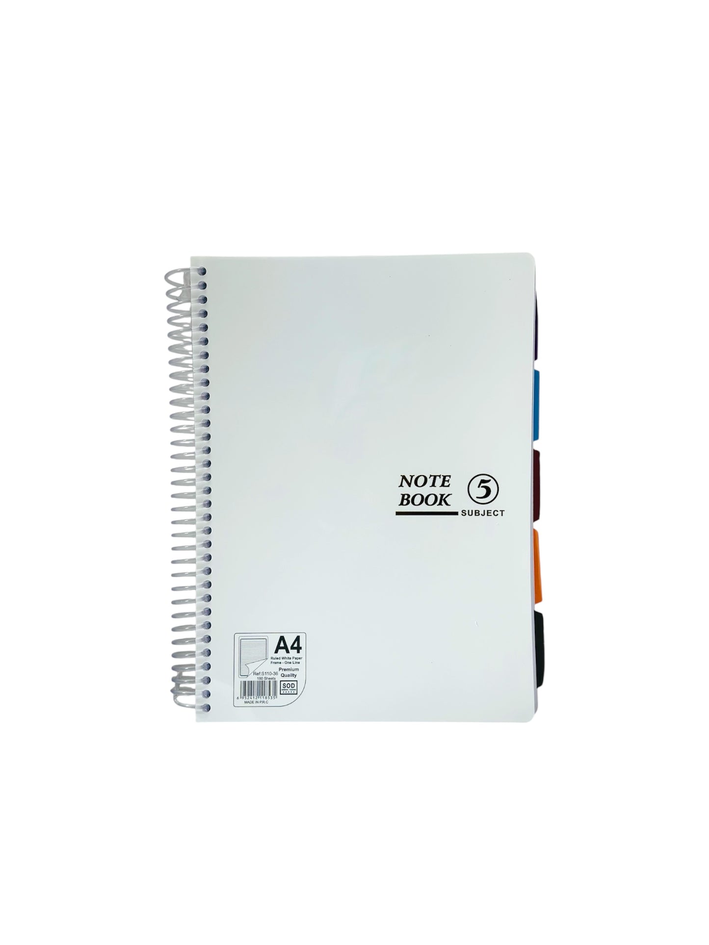A4 5 SUBJECT NOTE BOOK