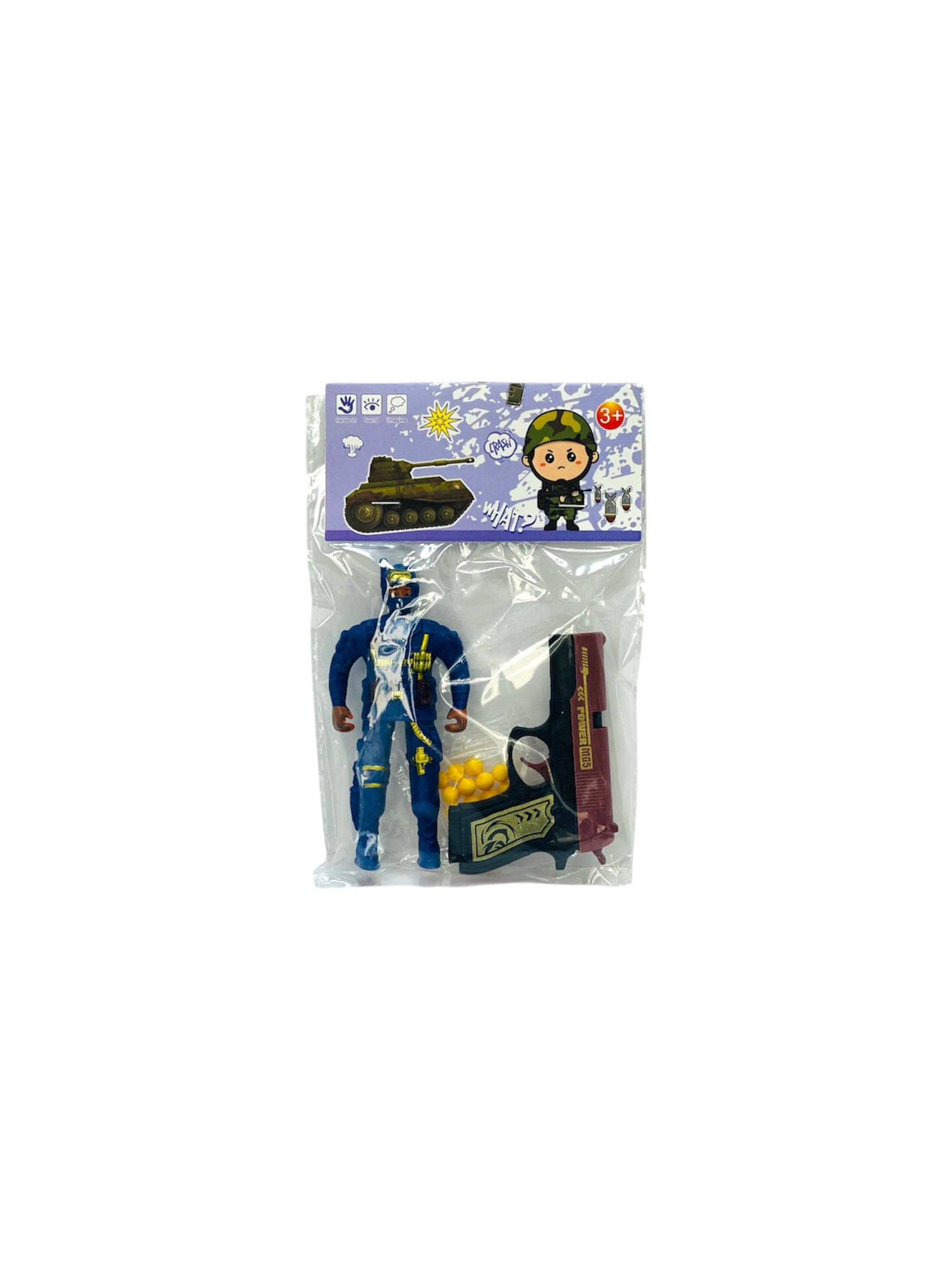 GUN WITH ARMY MAN TOY