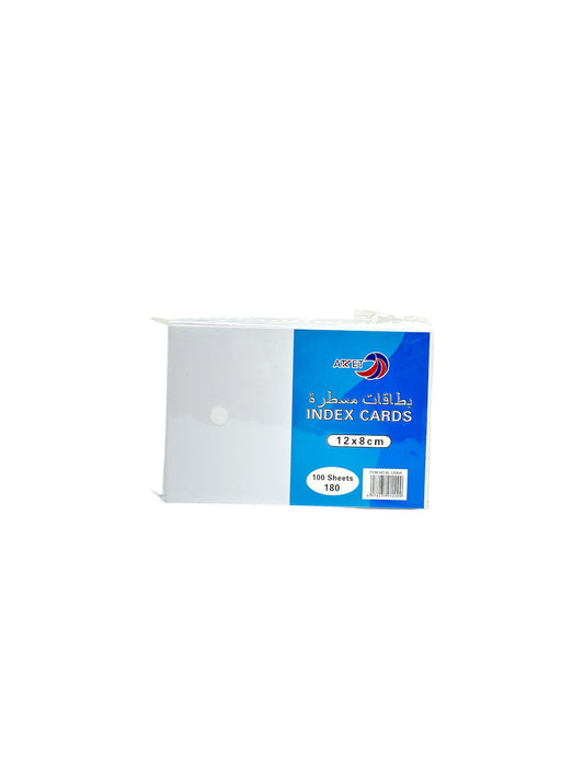 PLANE INDEX CARDS 12X8CM 100 SHEET