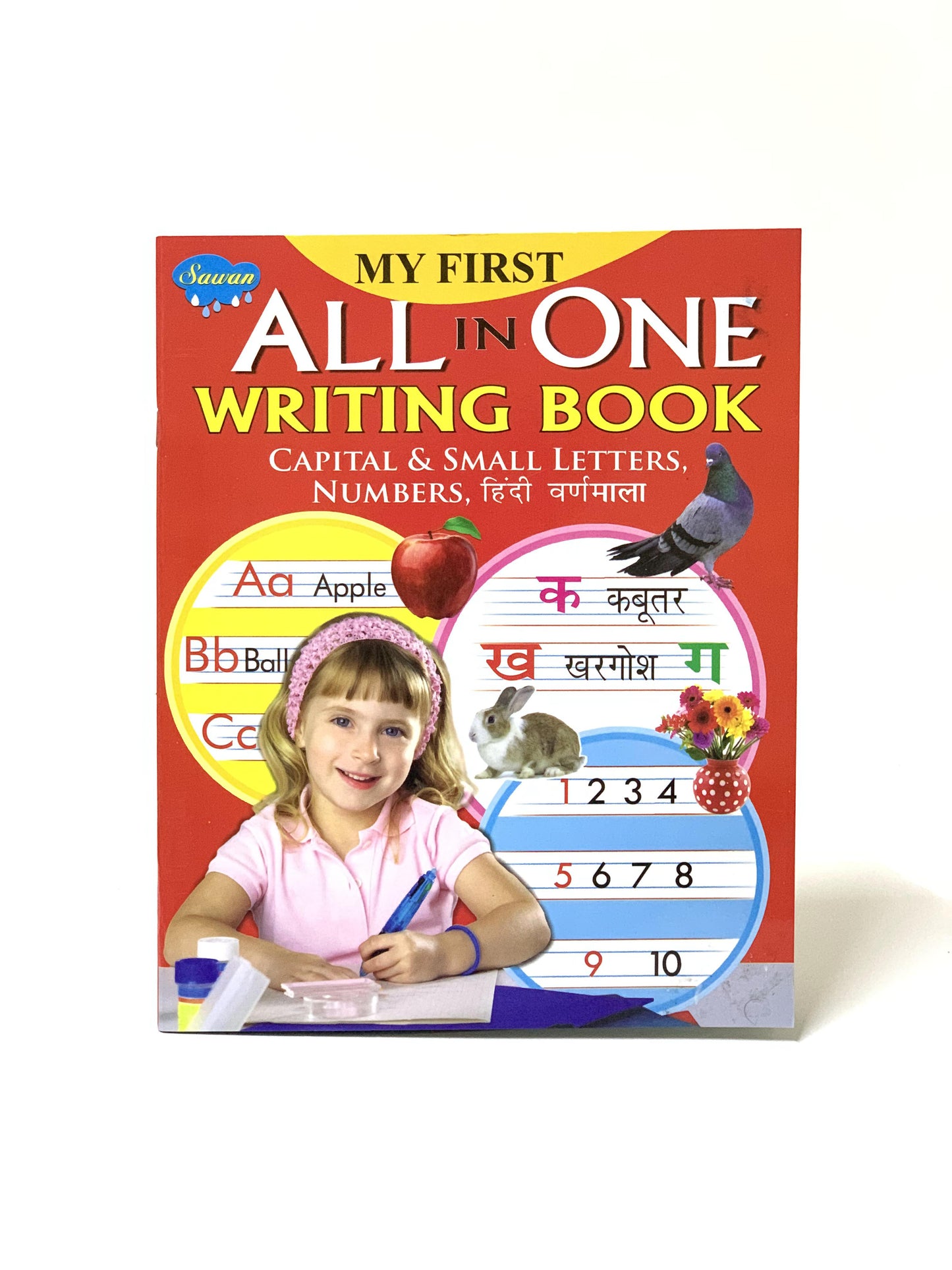 MY  FIRST ALL IN ONE WRITING BOOOK CAPITREL & SMALL LETTERS NUMBERS BOOK