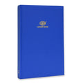 FIS® Ledger Book, Foolscap Size(210x330mm), Hard Cover Vinyl Material, 100gsm Azure Laid White Paper, Single Ruled, 4 Quire, 3 Column, 2 Digit, 1 Piece, Blue Cover Design-FSACLTC4Q82