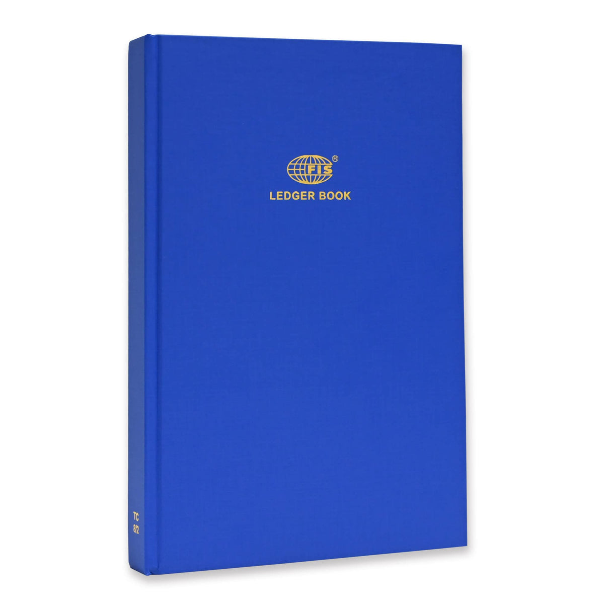 FIS® Ledger Book, Foolscap Size(210x330mm), Hard Cover Vinyl Material, 100gsm Azure Laid White Paper, Single Ruled, 4 Quire, 3 Column, 2 Digit, 1 Piece, Blue Cover Design-FSACLTC4Q82