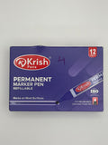 KRISH BLUE PERMANENT MARKER 1*12P