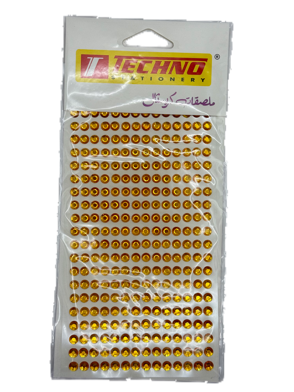 TECHNO YELLOW CRYSTAL STICKER