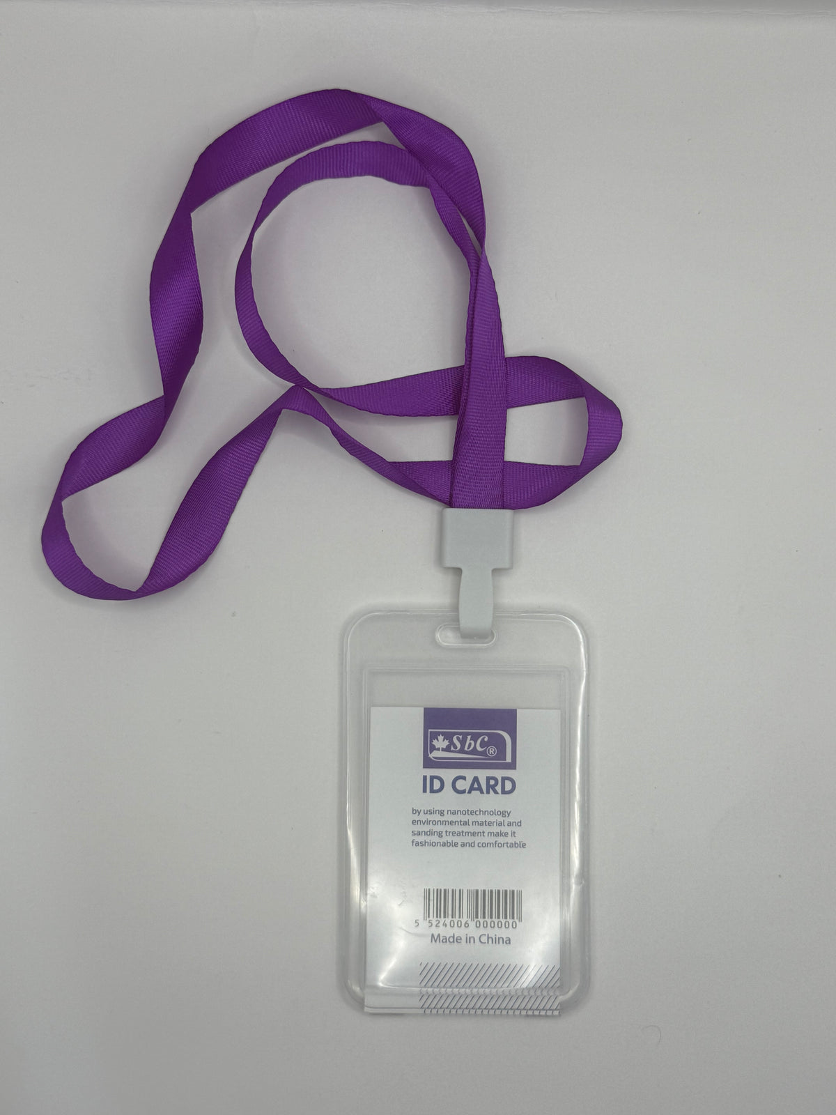 SBC ID CARD HOLDER WITH PURPLE LANYARD
