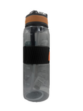 WATER BOTTLE  ORAGE&BLACK WITH STRAW