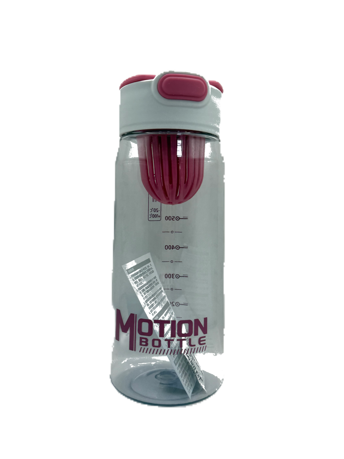 WATER BOTTLE PINK&WHITE WITH FILTER