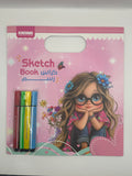 KANARI SKETCH BOOK WITH PEN  LOLY GIRL