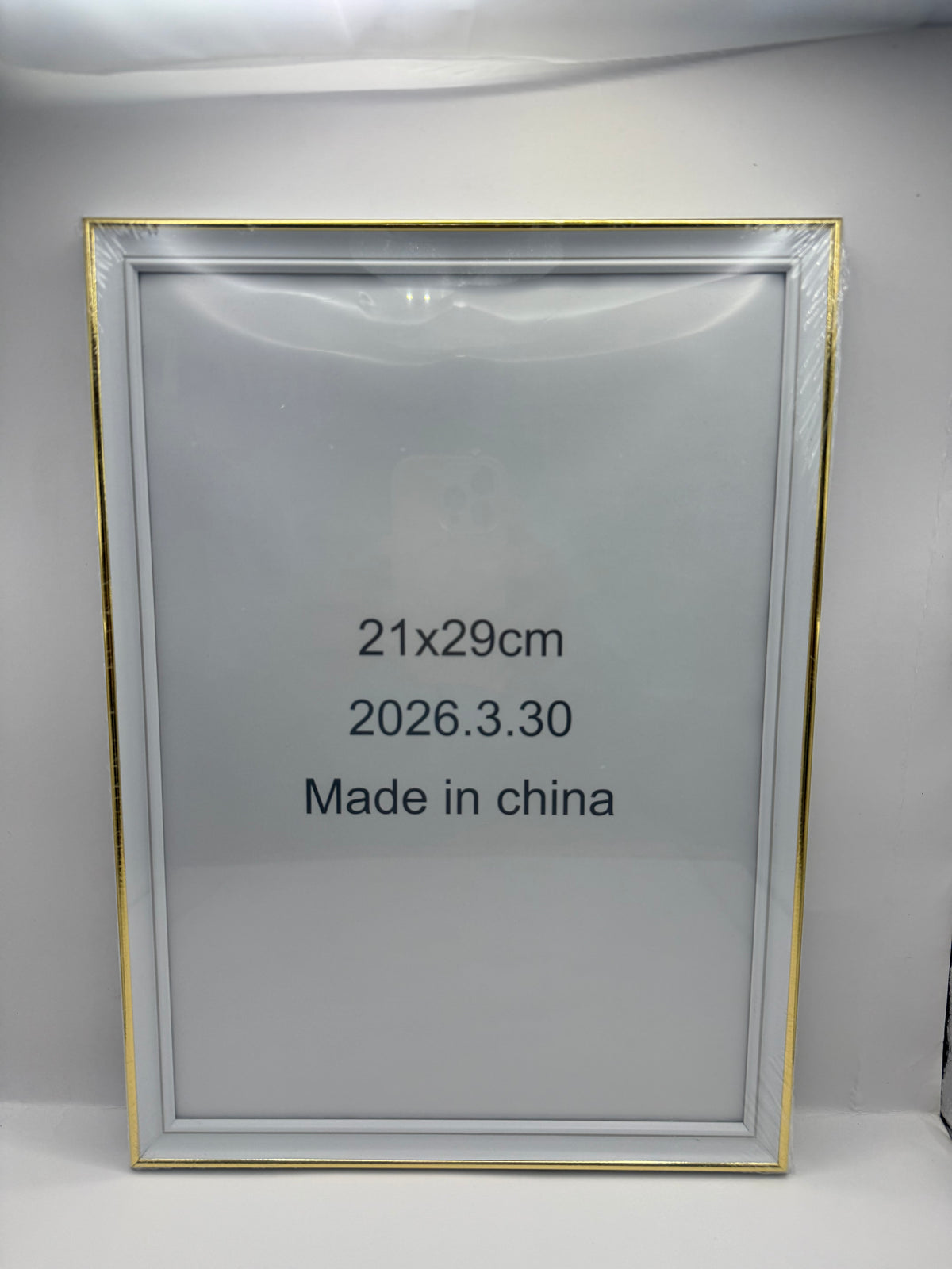 A4 PHOTO FRAME WITH WHITE&GOLD LINE
