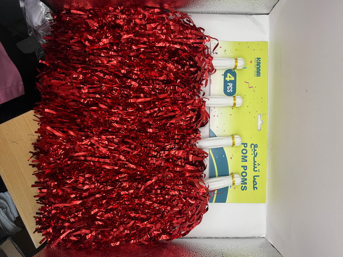 KANARI CHEERING POM POMS RED 4PCS