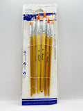 SOD ROUND PAINT BRUSH 6P WITH WOOD  HANDLE
