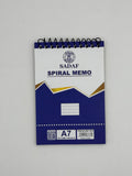 SADAF A7 RULED WITH TOP SPIRAL BLUE