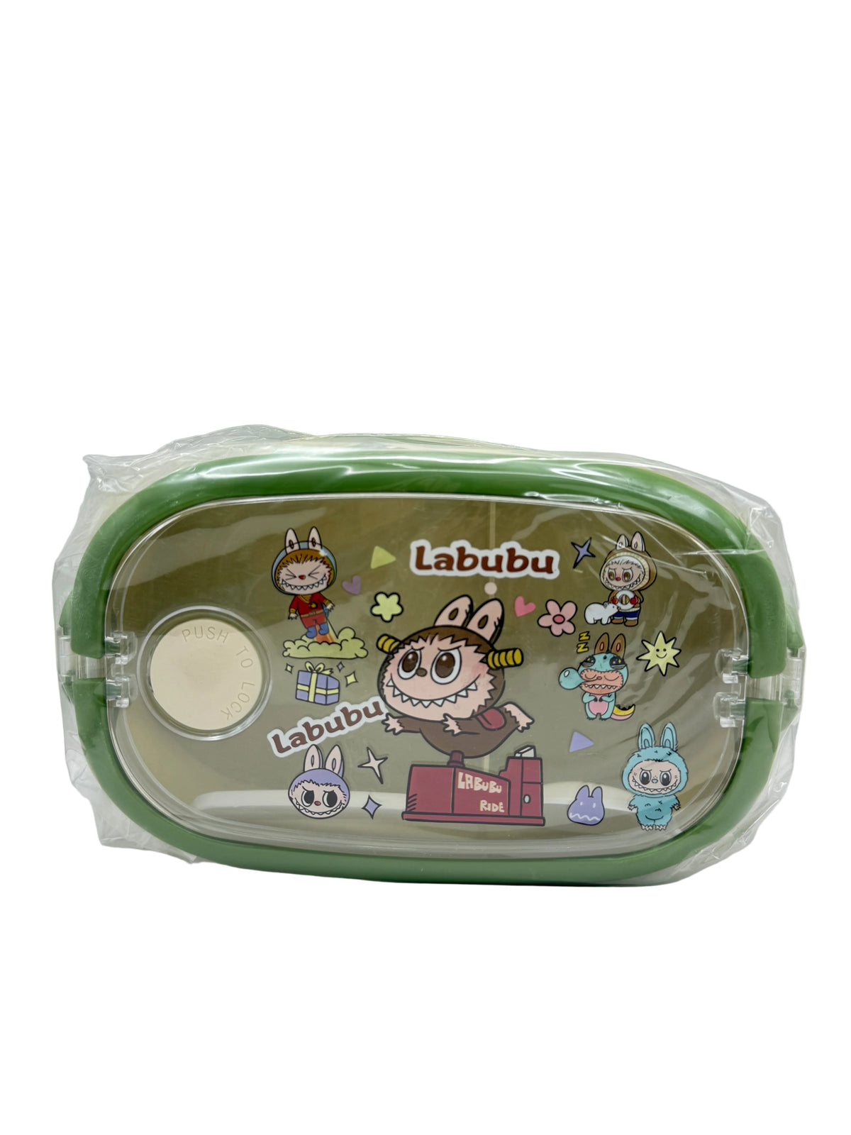 LABUBU LUNCH BOX WITH SPOON GREEN