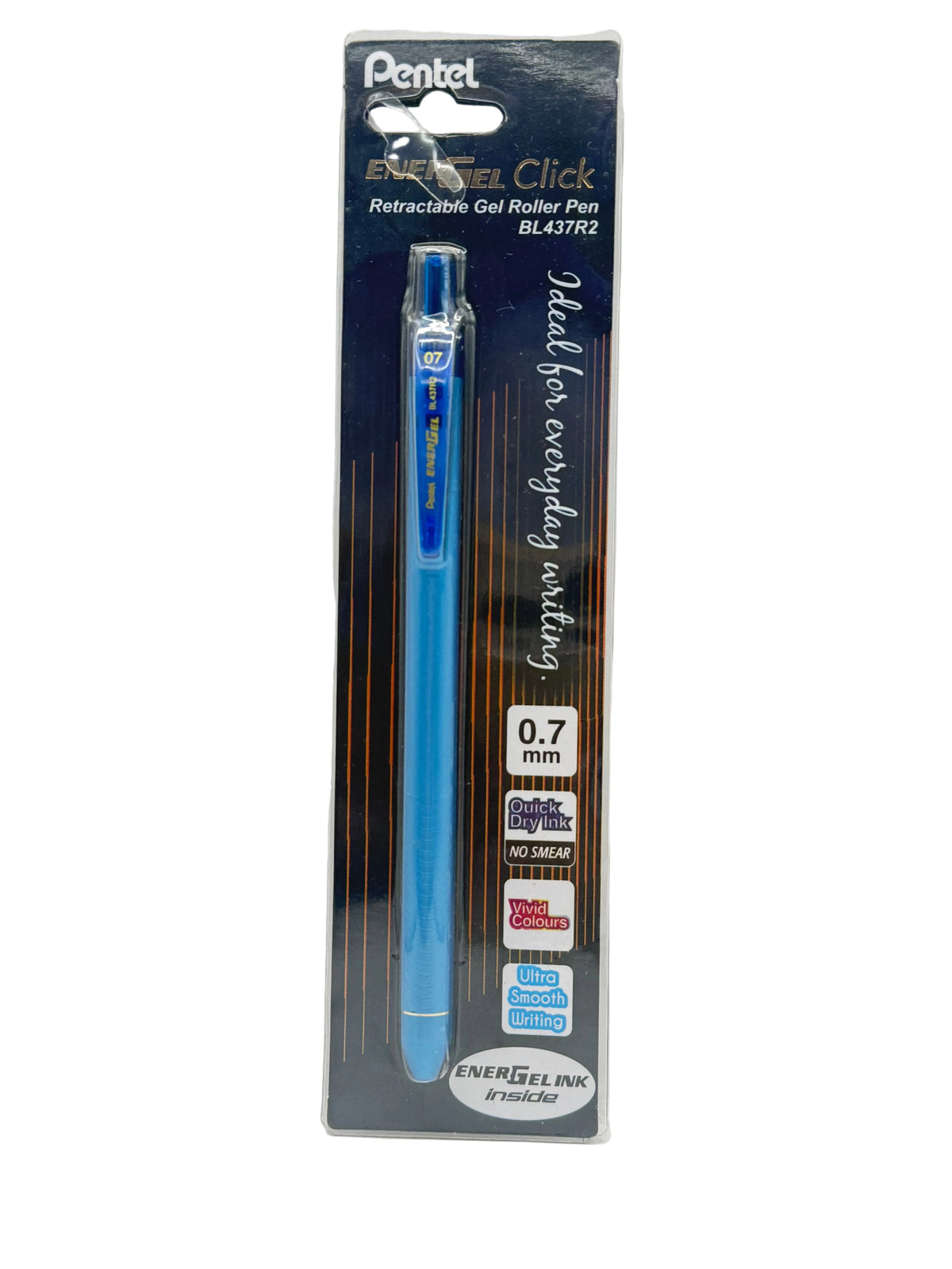 PENTEL ENERGEL CLICKER  BLUE 0.7MM